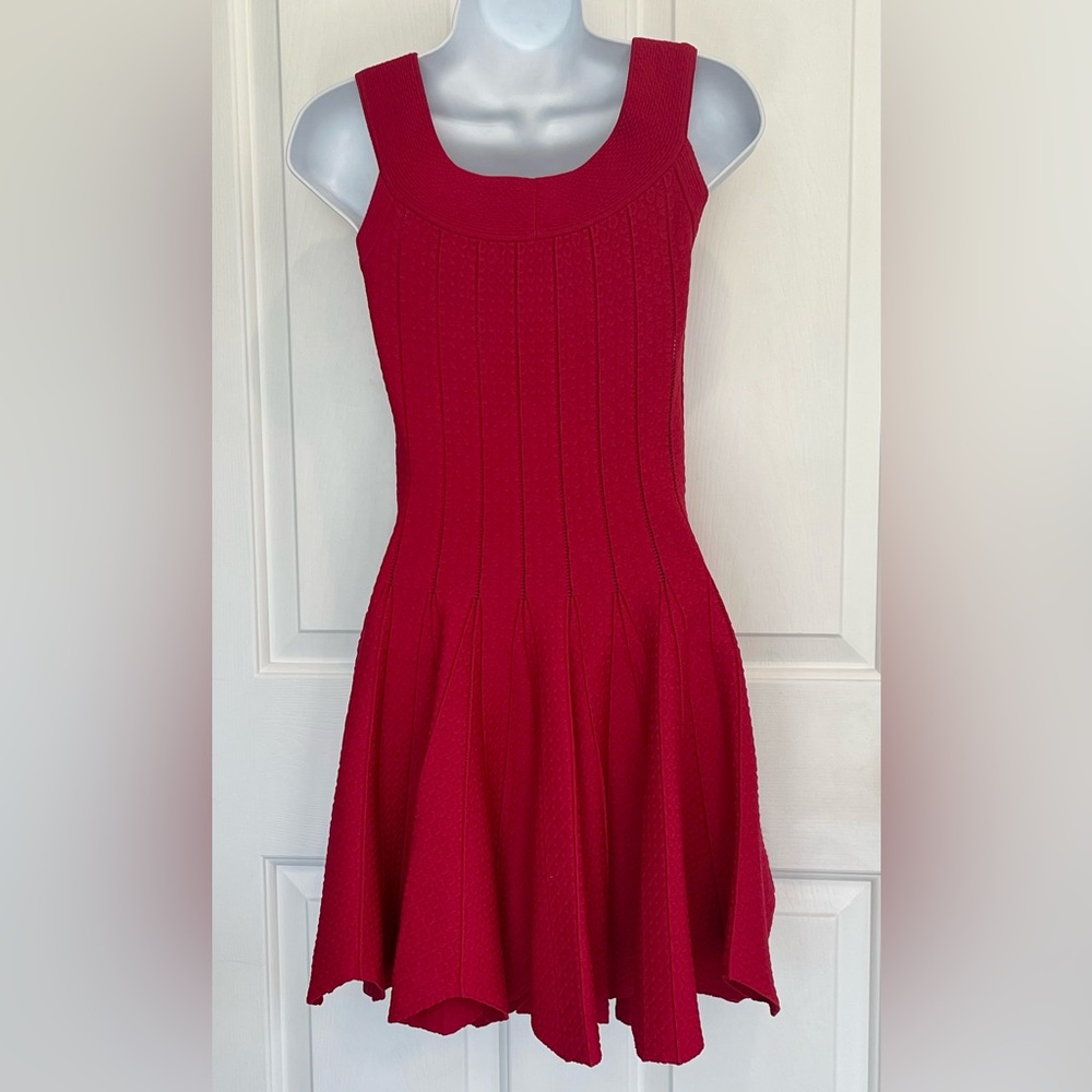 WINTER SALE! Cute & Flirty Jonathan Simkhai Off Shoulder Pointelle Red Dress XS - Picture 15 of 15
